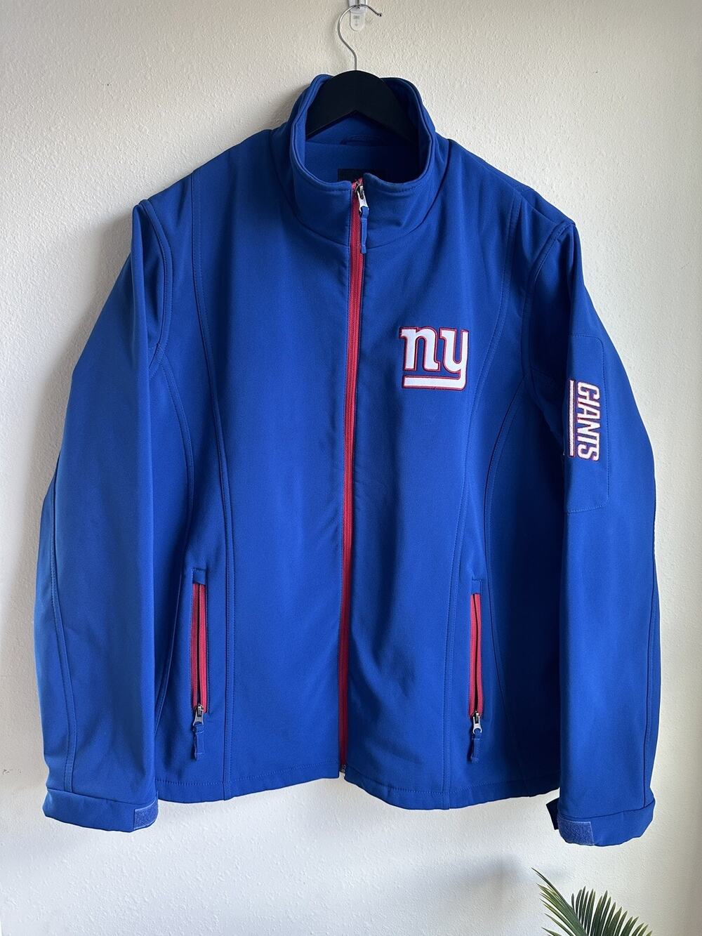 G-III NY Giants Men's Jacket Large Blue Embroidered Logo NFL